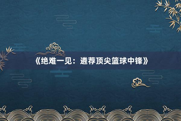 《绝难一见：遴荐顶尖篮球中锋》